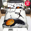 BlueJose Personalized Basketball The Game Begins Custom Name Duvet Cover Bedding Set