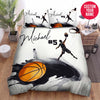 BlueJose Personalized Basketball The Game Begins Custom Name Duvet Cover Bedding Set