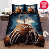 BlueJose Personalized Basketball Player Hold The Ball Custom Name Duvet Cover Bedding Set