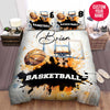 BlueJose Personalized Basketball Ball Custom Name Duvet Cover Bedding Set