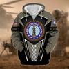 BlueJose Premium Proudly Served US Veteran Zip Hoodie