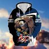 BlueJose Premium Eagle US Veteran Zip Hoodie