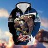 BlueJose Premium Eagle US Veteran Zip Hoodie