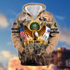 BlueJose Premium Land Of The Free US Veteran Zip Hoodie