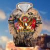 BlueJose Premium Land Of The Free US Veteran Zip Hoodie