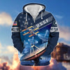 BlueJose Premium Multiple Military Services US Veteran Zip Hoodie