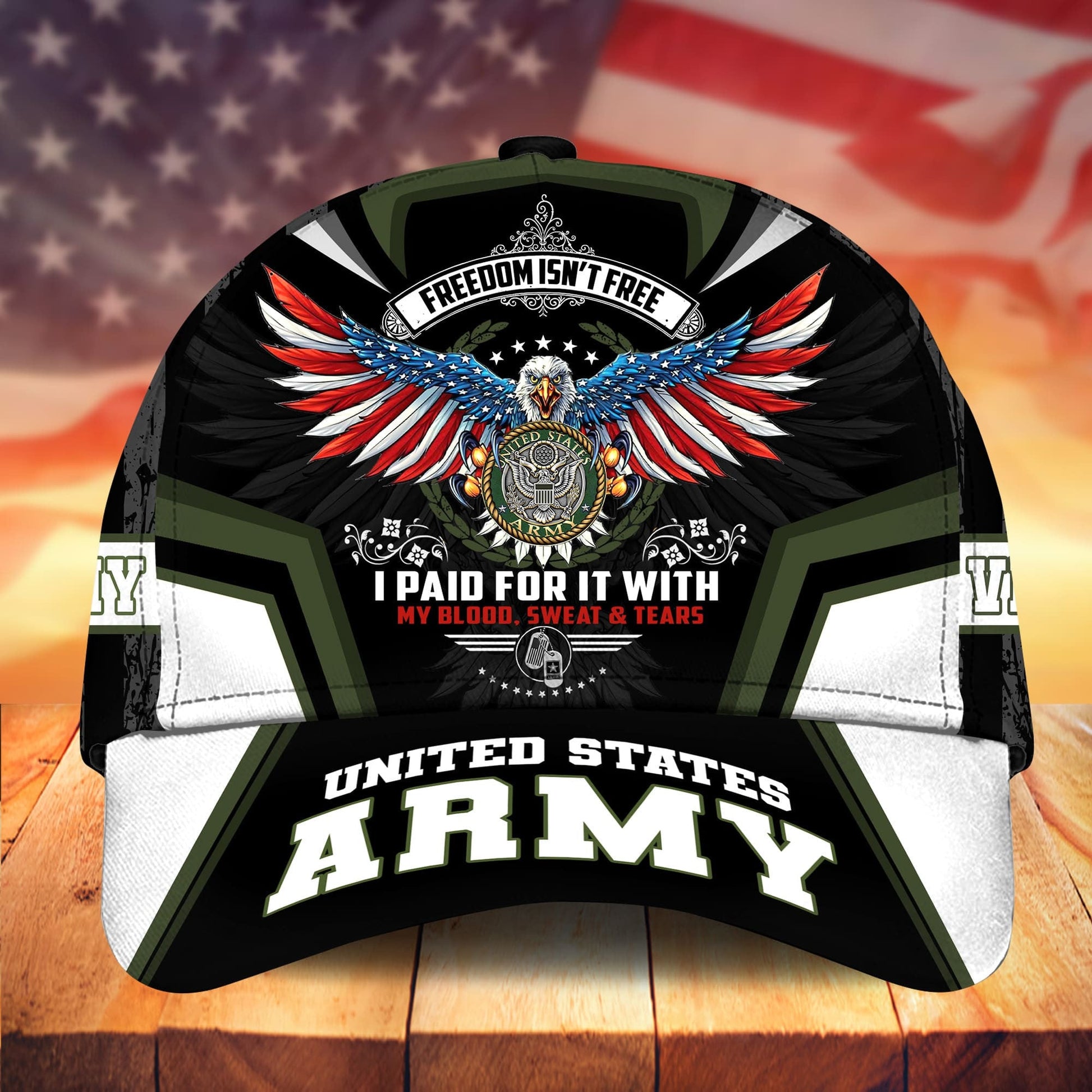 BlueJose Premium Freedom Is Not Free US Veteran Cap APVC151102