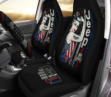 BlueJose Jeep Strong Women Automotive Car Seat Cover