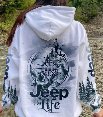 BlueJose Jeep Life Mountain Compass Hoodie