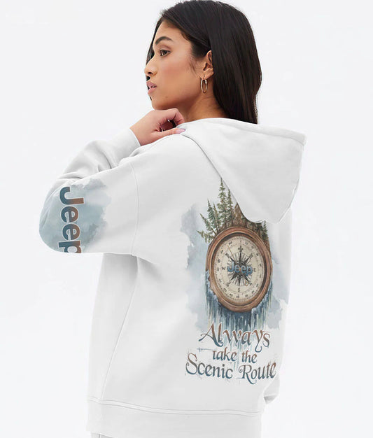 BlueJose Scenic Route Jeep Forest Compass Hoodie