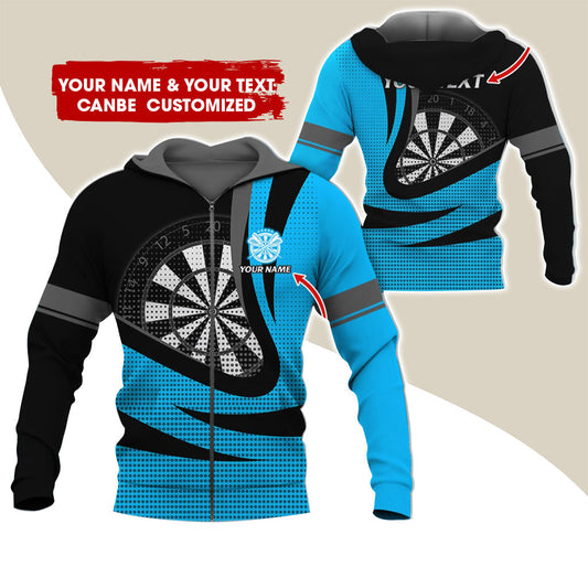 BlueJose Customized Name Polka Dots Darts Hoodie