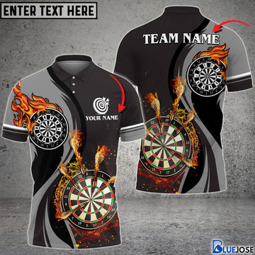 BlueJose Dart Fire Personalized Name, Team Name 3D Shirt (6 Colors)