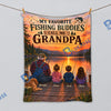 BlueJose My Favorite Fishing Buddies – Personalized Fishing Blanket with Kids’ Names
