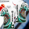 BlueJose Fire Blaster Darts Personalized Name, Team Name 3D Shirt (4 Colors)