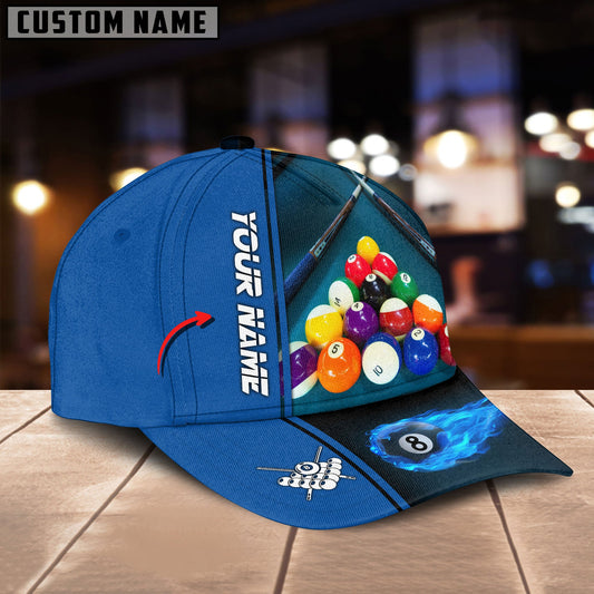 BlueJose Billiard Lover Personalized Name 3D Over Printed Cap