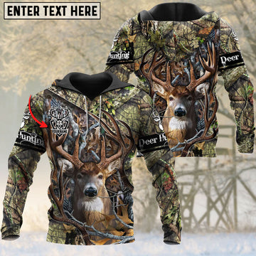 BlueJose Deer Hunting Personalized Name 3D Shirts