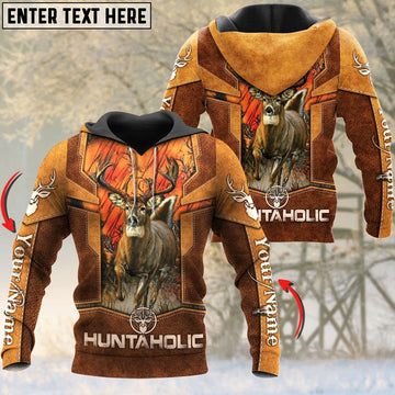 BlueJose Deer Hunting Brown Personalized Name 3D Shirts