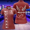 BlueJose Red Bowling Girl Beautiful Wings Premium Customized Name 3D Shirt For Women