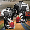 BlueJose Black Bowling Fire Pattern Premium Customized Name 3D Shirt For Stevie T