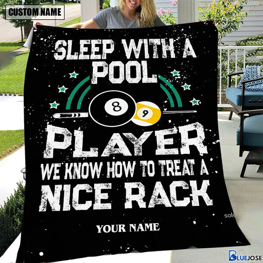 BlueJose Custom Name Sleep With A Pool Blanket