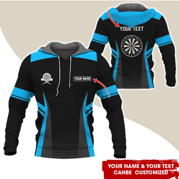 BlueJose Customized Name & Text Darts Premium Hoodie