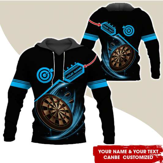 BlueJose Customized Name & Text Darts Premium Hoodie