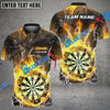 BlueJose Darts Fire Colorful Rays Of Light Premium Personalized Name, Team Name 3D Shirt (6 Colors)
