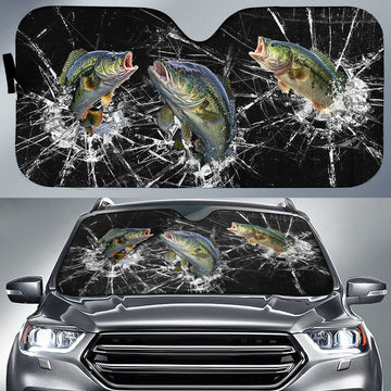 BlueJose Bass Fish All Over Printed 3D Sun Shade