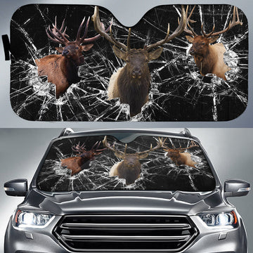 BlueJose Elk Deer All Over Printed 3D Sun Shade