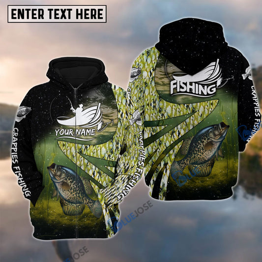 BlueJose Fishing Crappie Skin Customize Name 3D Shirts