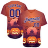 BlueJose Custom 3D Pattern Halloween Pumpkins Horror Night Baseball Jersey