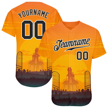 BlueJose Custom 3D Pattern Halloween Horror Night Baseball Jersey