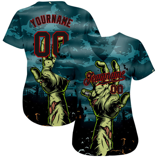 BlueJose Custom 3D Pattern Halloween Baseball Jersey