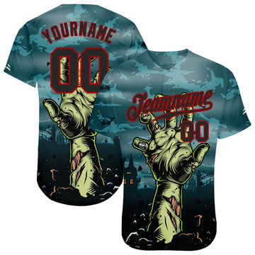 BlueJose Custom 3D Pattern Halloween Baseball Jersey