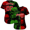 BlueJose Custom 3D Pattern Halloween Skulls Baseball Jersey