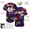 BlueJose Custom 3D Pattern Happy Halloween Spiders Baseball Jersey