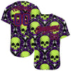 BlueJose Custom 3D Pattern Halloween Skulls Baseball Jersey