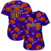 BlueJose Custom 3D Pattern Halloween Pumpkins Baseball Jersey