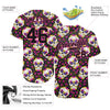 BlueJose Custom 3D Pattern Halloween Skulls Baseball Jersey