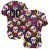 BlueJose Custom 3D Pattern Halloween Skulls Baseball Jersey