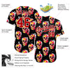 BlueJose Custom 3D Pattern Halloween Skulls Baseball Jersey