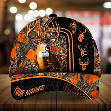 BlueJose Beautiful Deer Hunting Camo Personalized Cap 3D