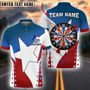 BlueJose Texas Darts Eagle Personalized Name, Team Name 3D Shirt