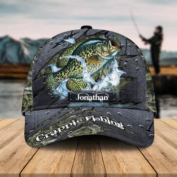 BlueJose Personalized Crappie Fishing Cap