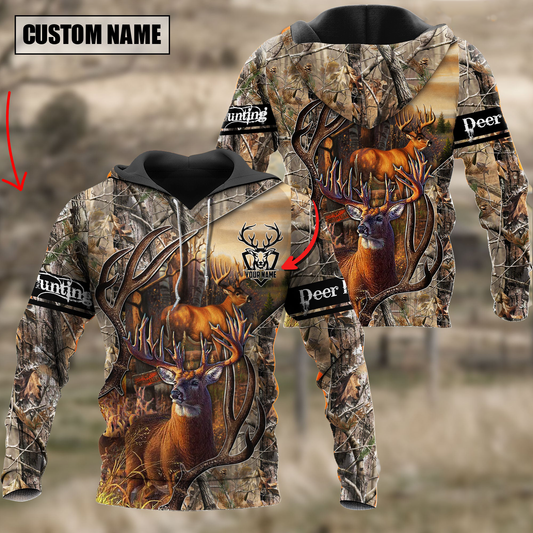 BlueJose Deer Hunting Personalized 3D Shirts