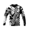 BlueJose Boxing Black & White 3D Hoodie