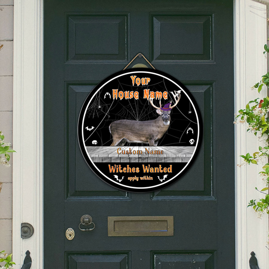 BlueJose Virgin Deer Halloween Wooden Sign