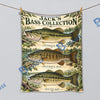 BlueJose Personalized Bass Collection Blanket – Custom Name Fishing Gift