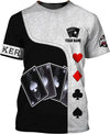 BlueJose Casino Poker Card Personalized Name 3D T-Shirt