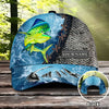 BlueJose Custom Name Fishing Water Pattern Cap